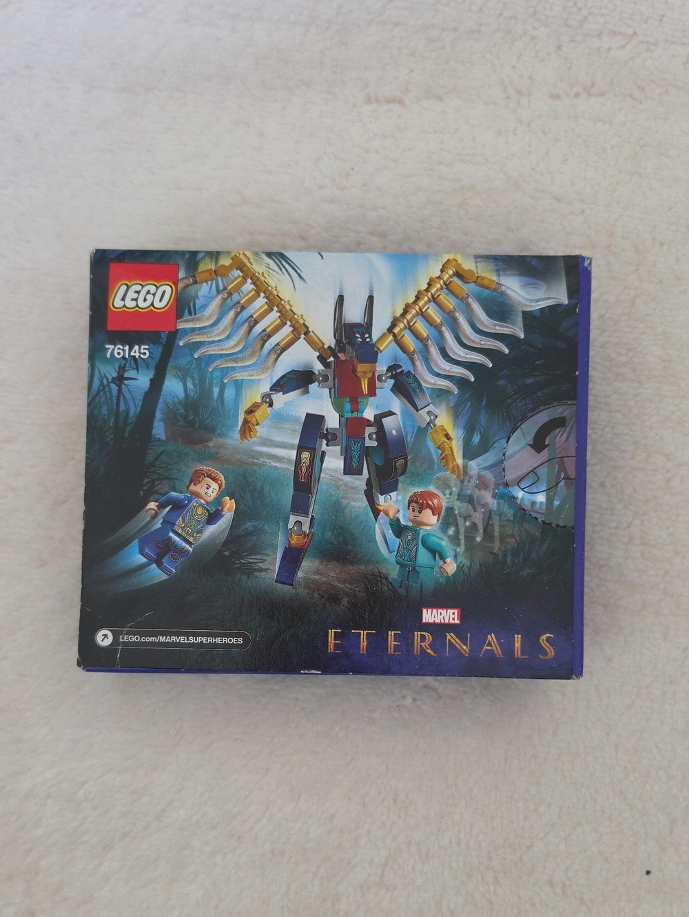 Lego Eternals Set with Blue and Gold Winged Figure